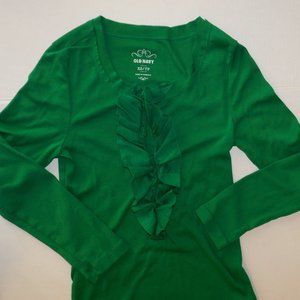 Green Long Sleeve Shirt Old Navy XS